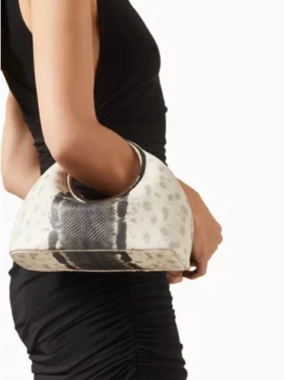 Jacquemus Le Petit Calino Snakeskin Embossed Leather Top Handle Bag NWT